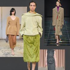 models walk the fall/winter 2024 runway in the season's top skirt trends