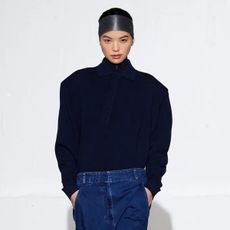 Photo of model walking in Tibi Fall/Winter 2024 show.